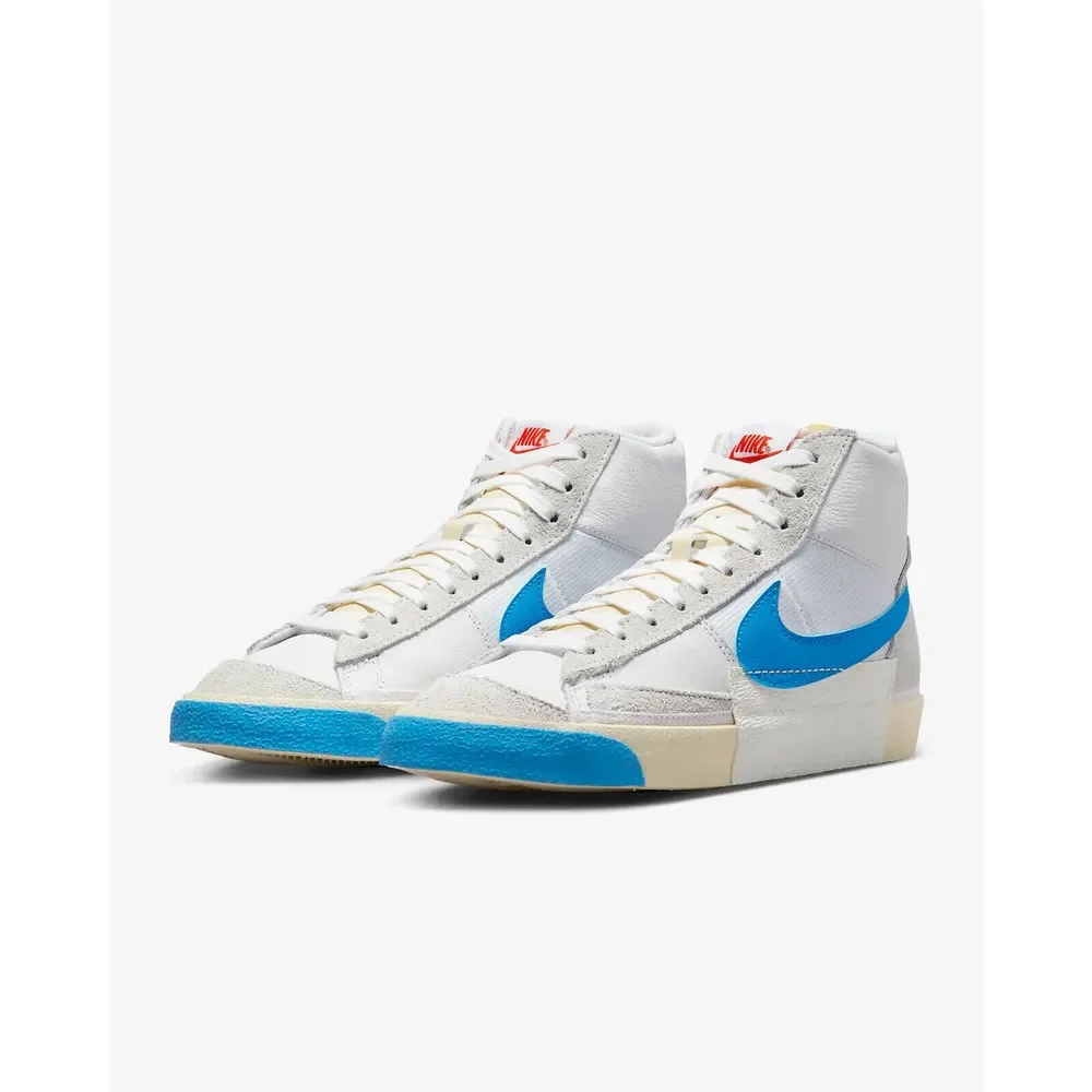 Nike Blazer Mid Pro Club DQ7673-102 Men's White/Beach/Blue Sneaker Shoes C642 - Picture 9 of 11